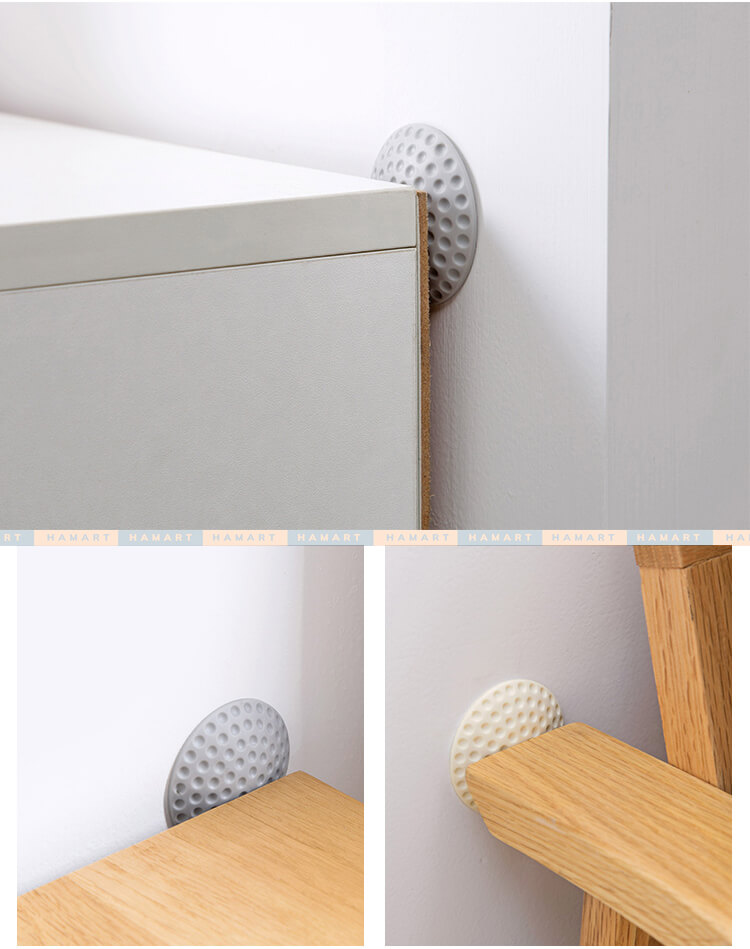 SET 3 Miếng Cao Su Dán Tường Chống Va Đập Chặn Cửa Giảm Tiếng Ồn Keo Siêu Dính Tiện Lợi