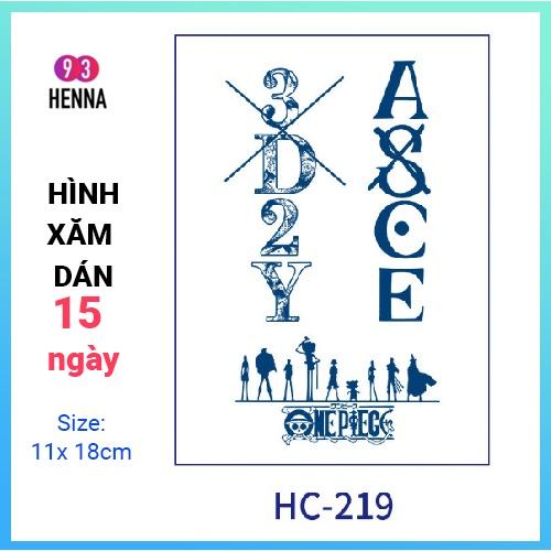 Hình Xăm Dán Tạm Thời Thảo Dược 15 Ngày mã HC219