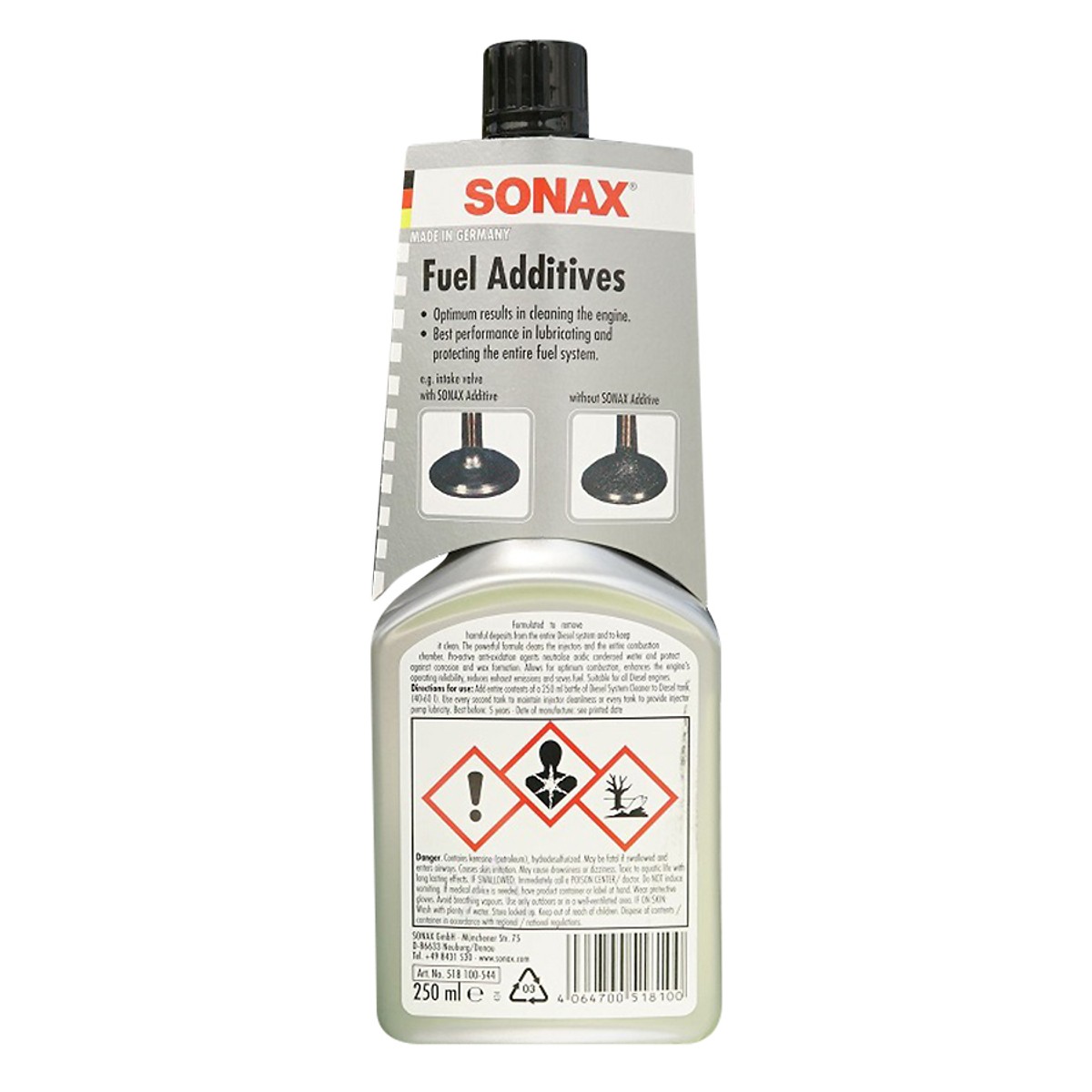 Dung dịch làm sạch hệ thống xăng Sonax 515100 Fuel system cleaner 250ml