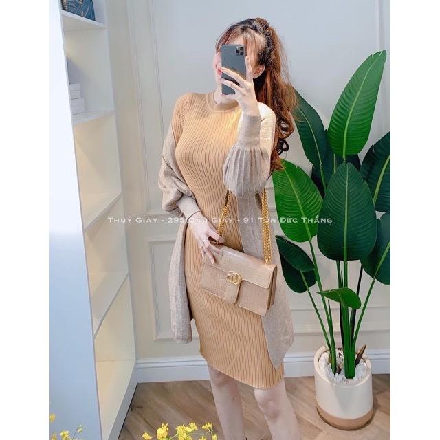 ÁO LEN CADIGAN TAY BỒNG 3 MÀU CHO NỮ