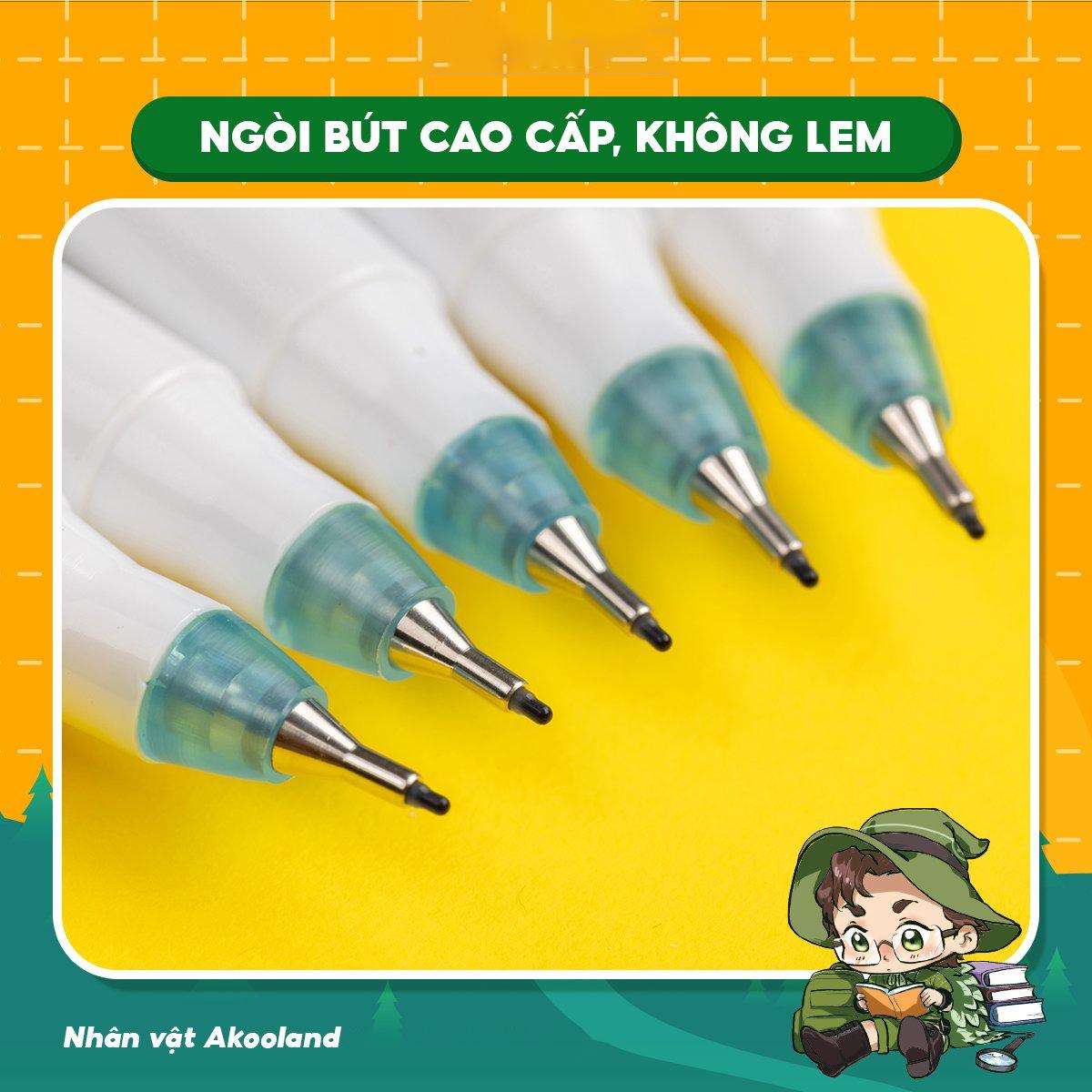 Bút Lông Kim 0.3 mm - Nhân Vật Akooland Tahi - Thiên Long FL-04/AK - Mực Xanh