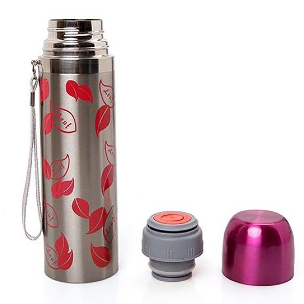 BÌNH GIỮ NHIỆT CAO CẤP INOX 500ML HÌNH LÁ BAY XINH XẮN