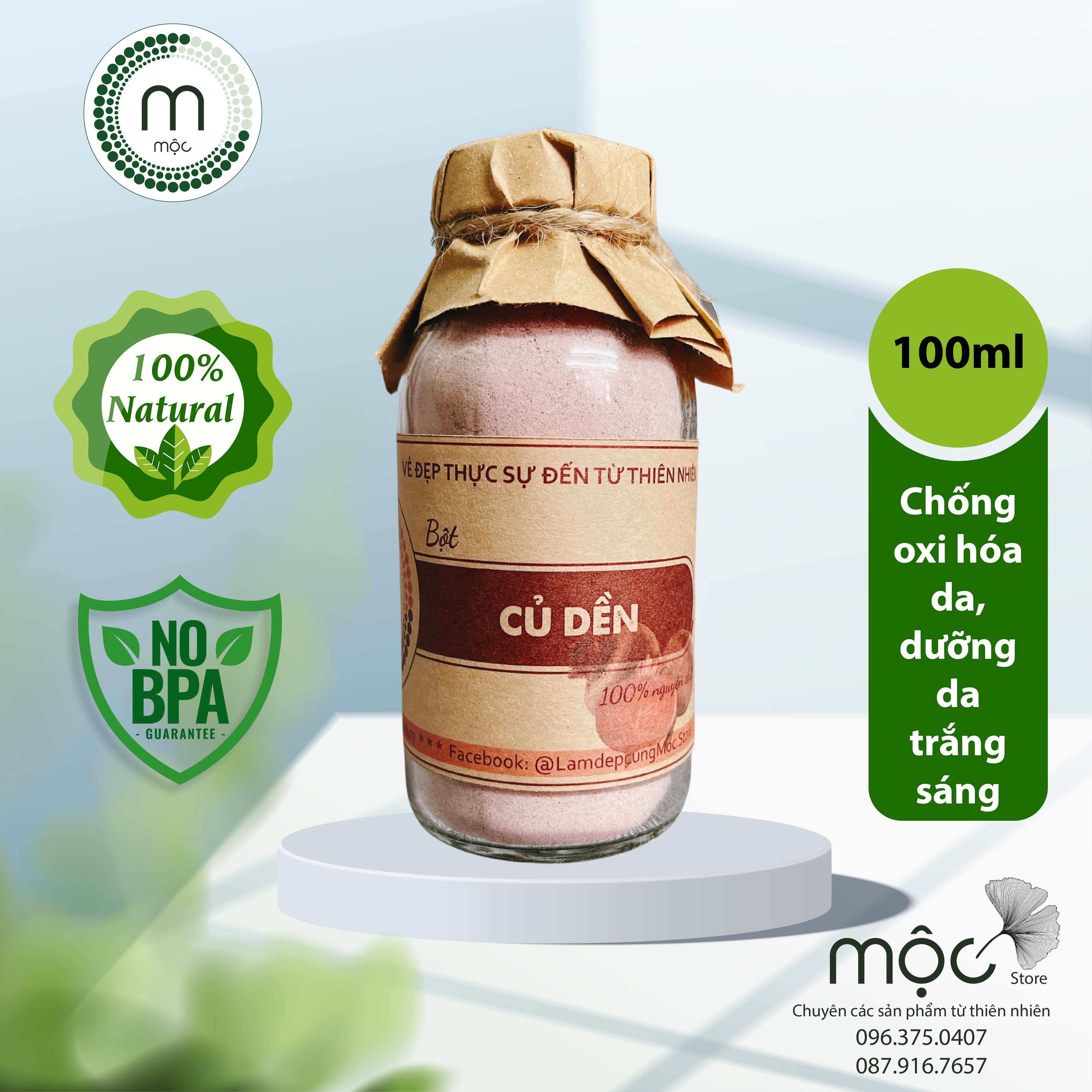 Bột đắp mặt Củ Dền Đỏ dưỡng trắng da nguyên chất 100ml