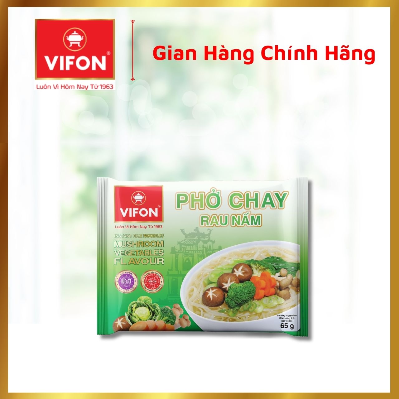 Thùng 30 Phở Chay Rau Nấm VIFON (65g / Gói)