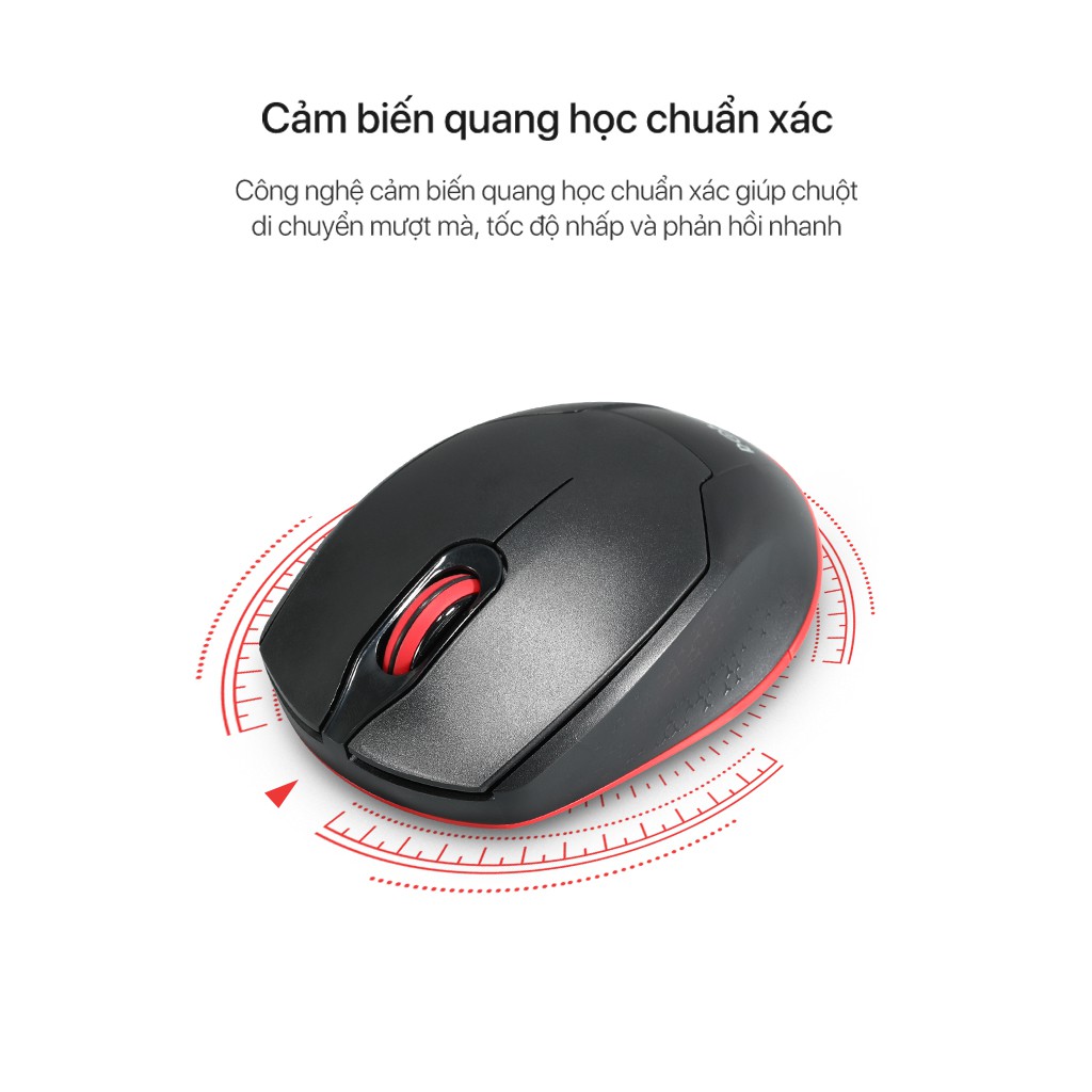 Chuột Quang Không Dây 2.4GHz - ROBOT M310 - Hàng Chính Hãng