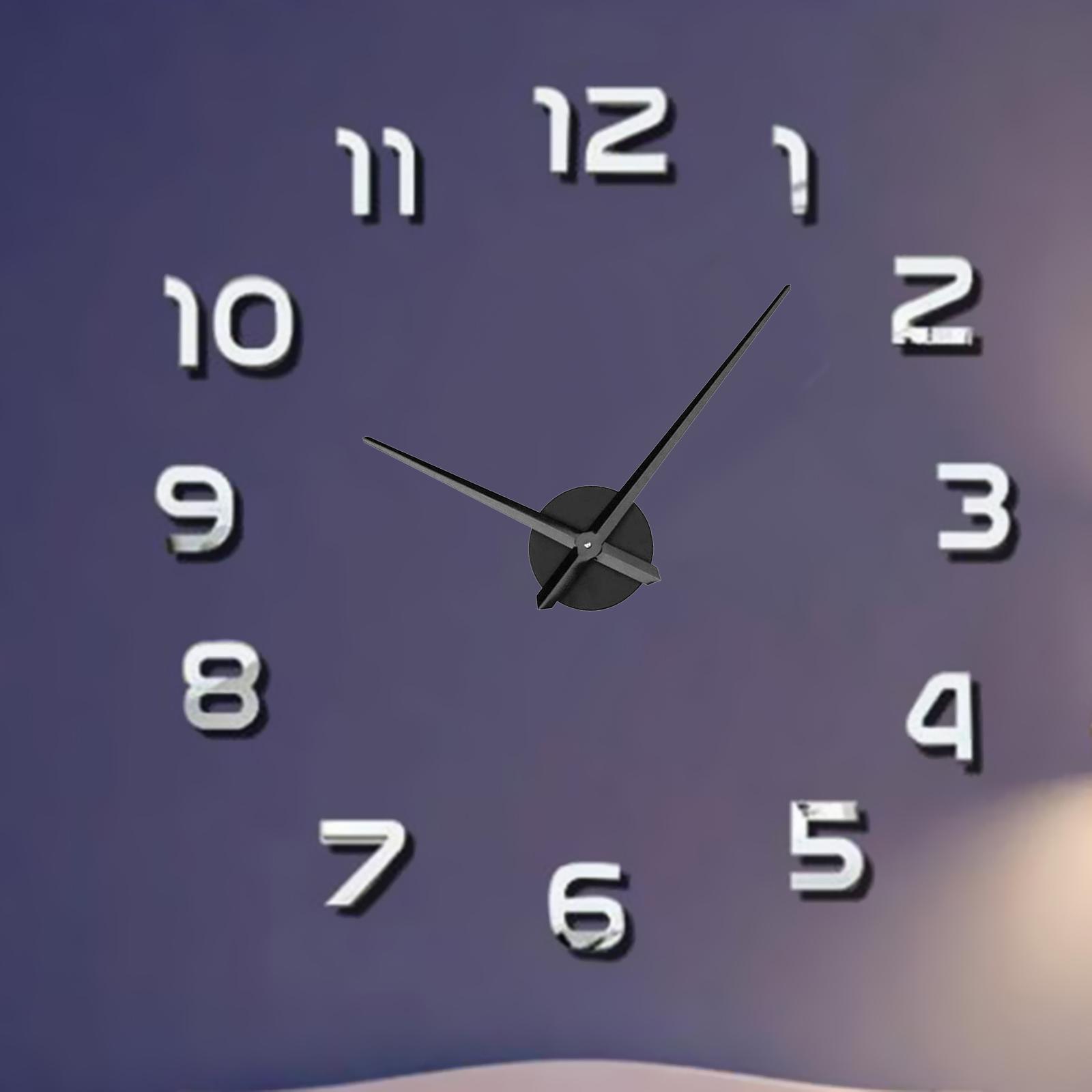 DIY Clock Movement, Minute Hands, Hour Hand, Long Shaft Clock Accessories, Clock Repair Kit for Bedroom, Kitchen, Living Room