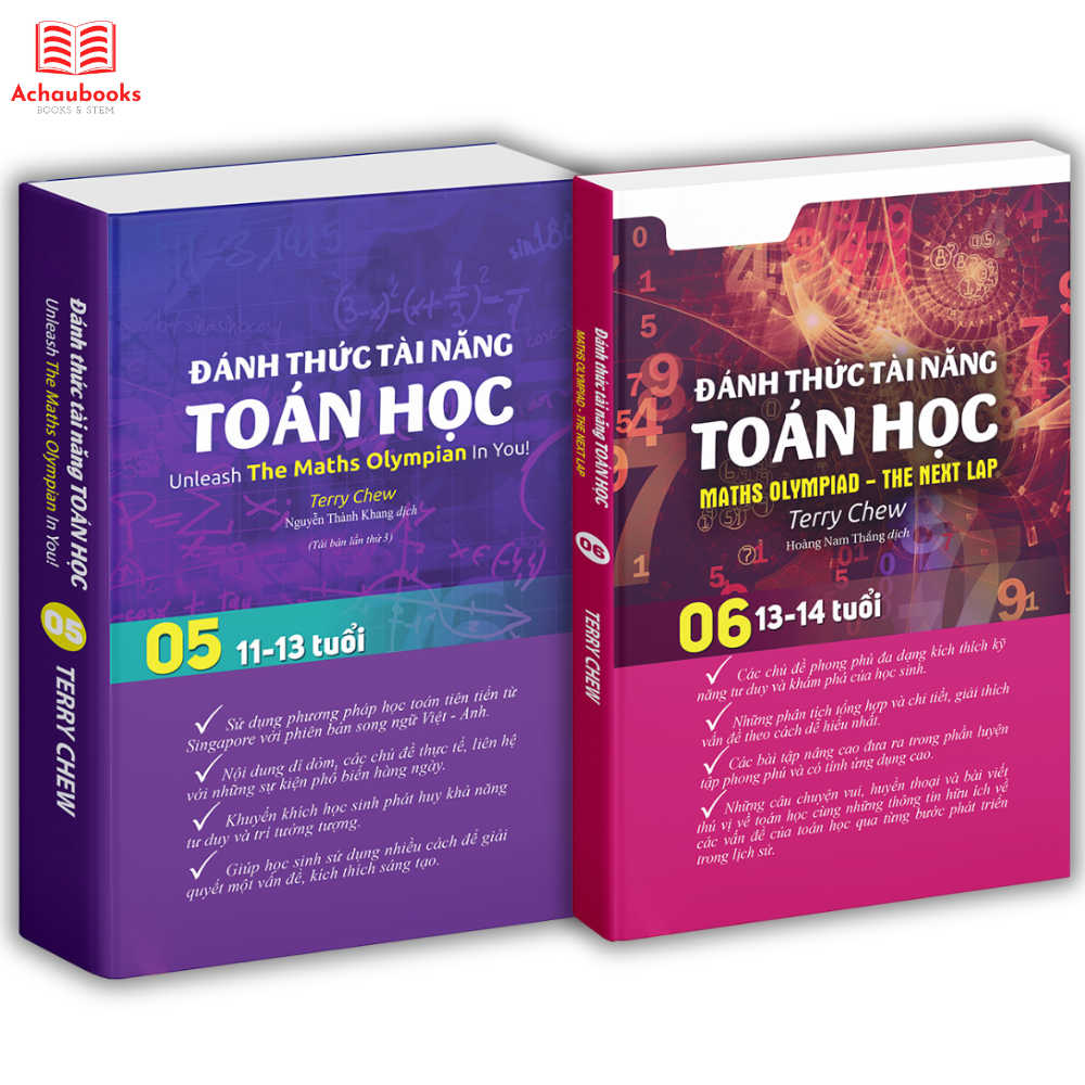 Sách - Đánh Thức Tài Năng Toán Học 5 và 6, Toán Song Ngữ Phát Triển Tư Duy ( bộ 2 cuốn, 11 - 16 tuổi )
