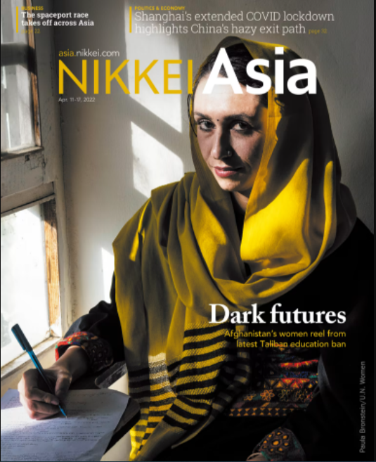 Nikkei Asian Review: Nikkei Asia - 2022: DARK FUTURES Afghanistan's women reel from latest education ban - 15.22 tạp chí kinh tế nước ngoài, nhập khẩu từ Singapore