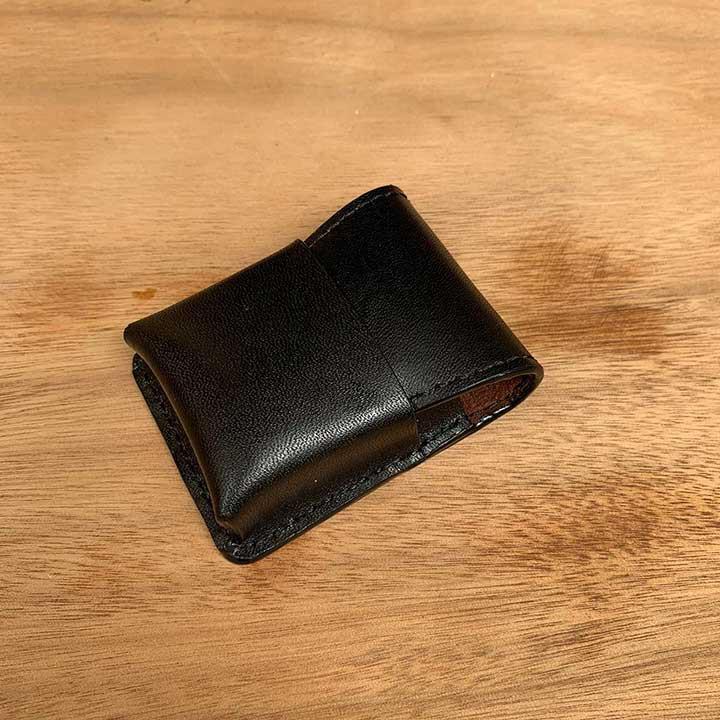 Bao da ZIPPO- đồ da thủ công - màu đen DT403