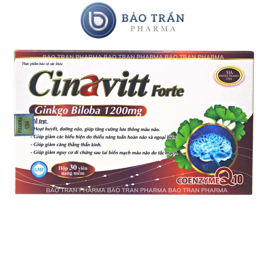 Viên uống bổ não Cinavitt Forte hoạt huyết dưỡng não, giảm đau đầu, mất ngủ