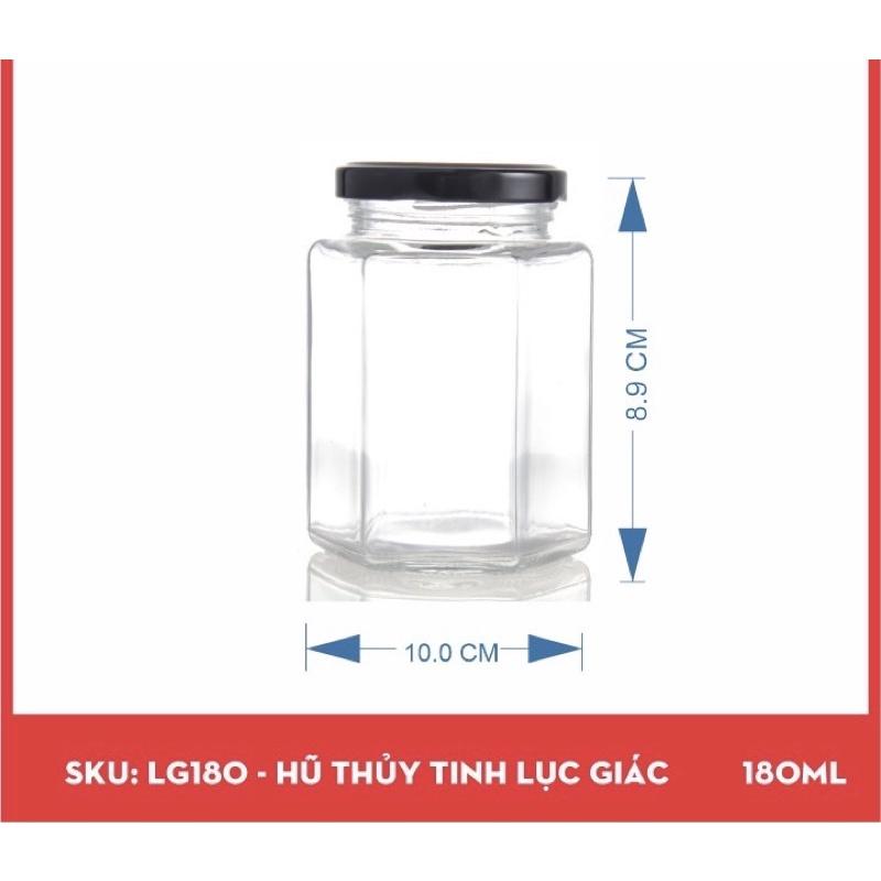 Set 20 HŨ THỦY TINH 200ml Lục giác/ Vuông NẮP THIẾC chống gỉ