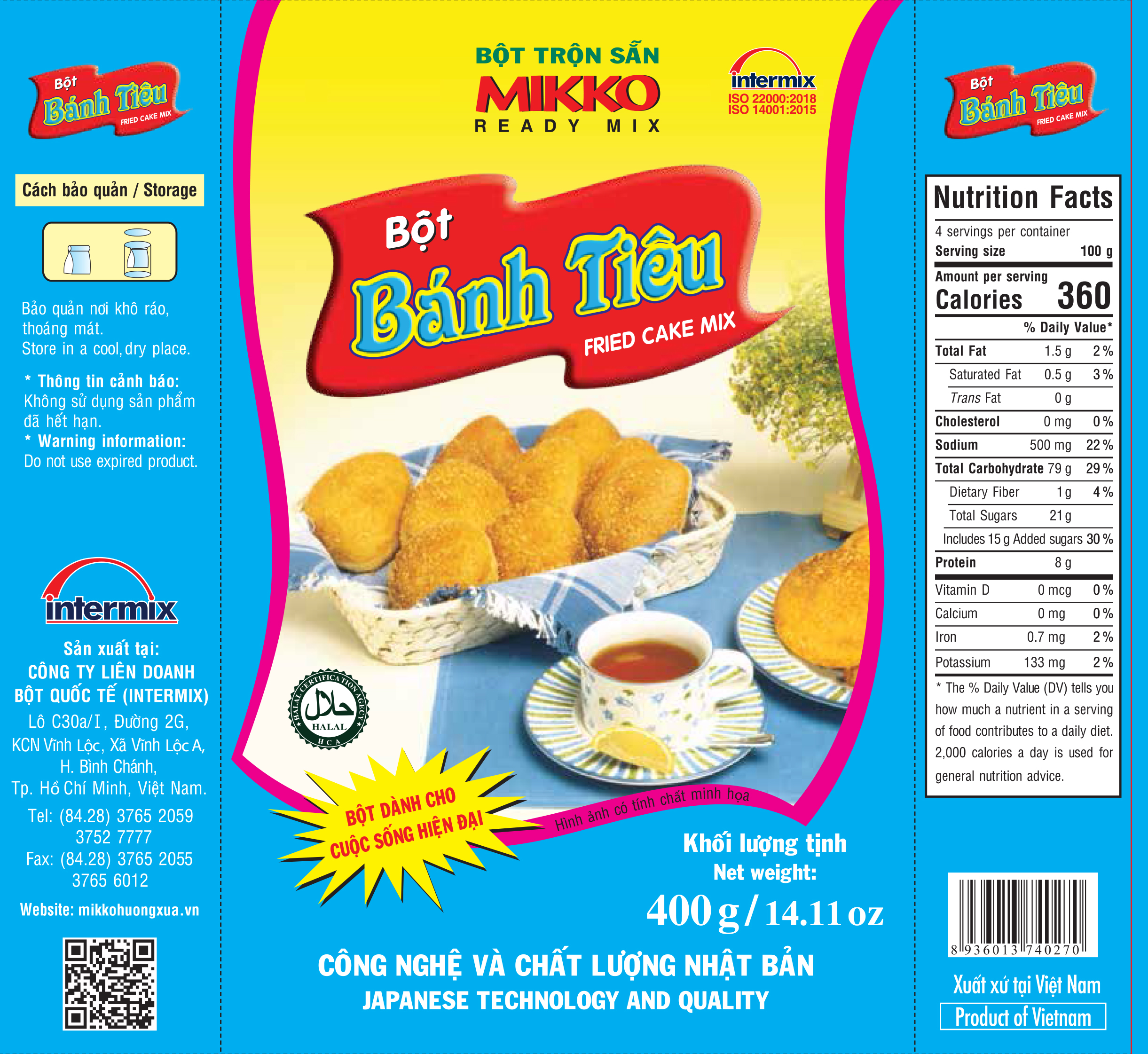 Bột bánh tiêu 400g - MIKKO HƯƠNG XƯA