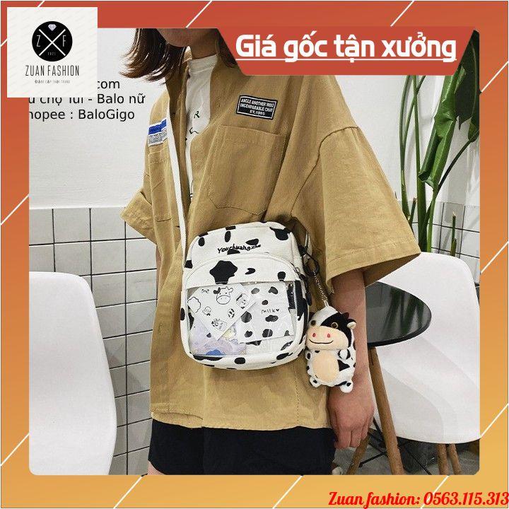 Túi Vải Đeo Chéo Bò Sữa Unisex So Ho GIÁ XƯỞNG Xinh Xắn Đáng Yêu Dành Cho Nữ