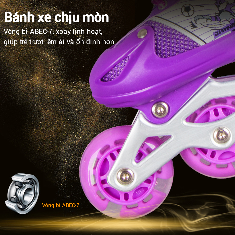 OneTwoFit  Giày Patin trẻ em Tặng Kèm Cánh, Có Bánh Đèn Phát Sáng, Có Chỉnh Size （Tặng nón bảo hiểm + Bảo hộ）、Giày Trượt Patin Trẻ Em