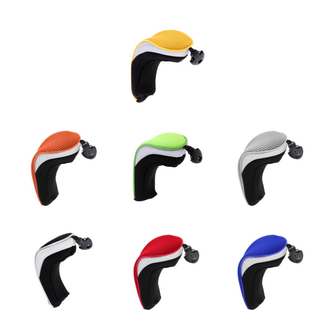 Golf Hybrid UT Club Head Cover Headcover & Adjustable Number Tag 2 3 4 5 7 X - Premium, Durable & Portable - Black, 3 Pieces