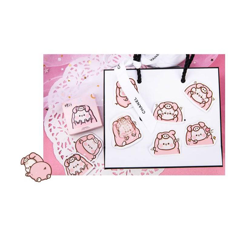 Bộ 46 Sticker Pink Hàn Quốc dán trang trí E72