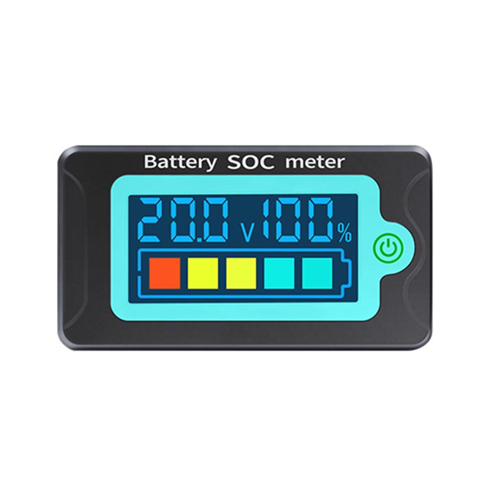Waterproof Battery SOC Power Meter Capacity Indicator 8-100V Direct Current Voltmeter 12.0V 24V 36V 48V 60V 72V Lithium Iron Phosphate Battery Ternary Lithium Polymer Battery Tester