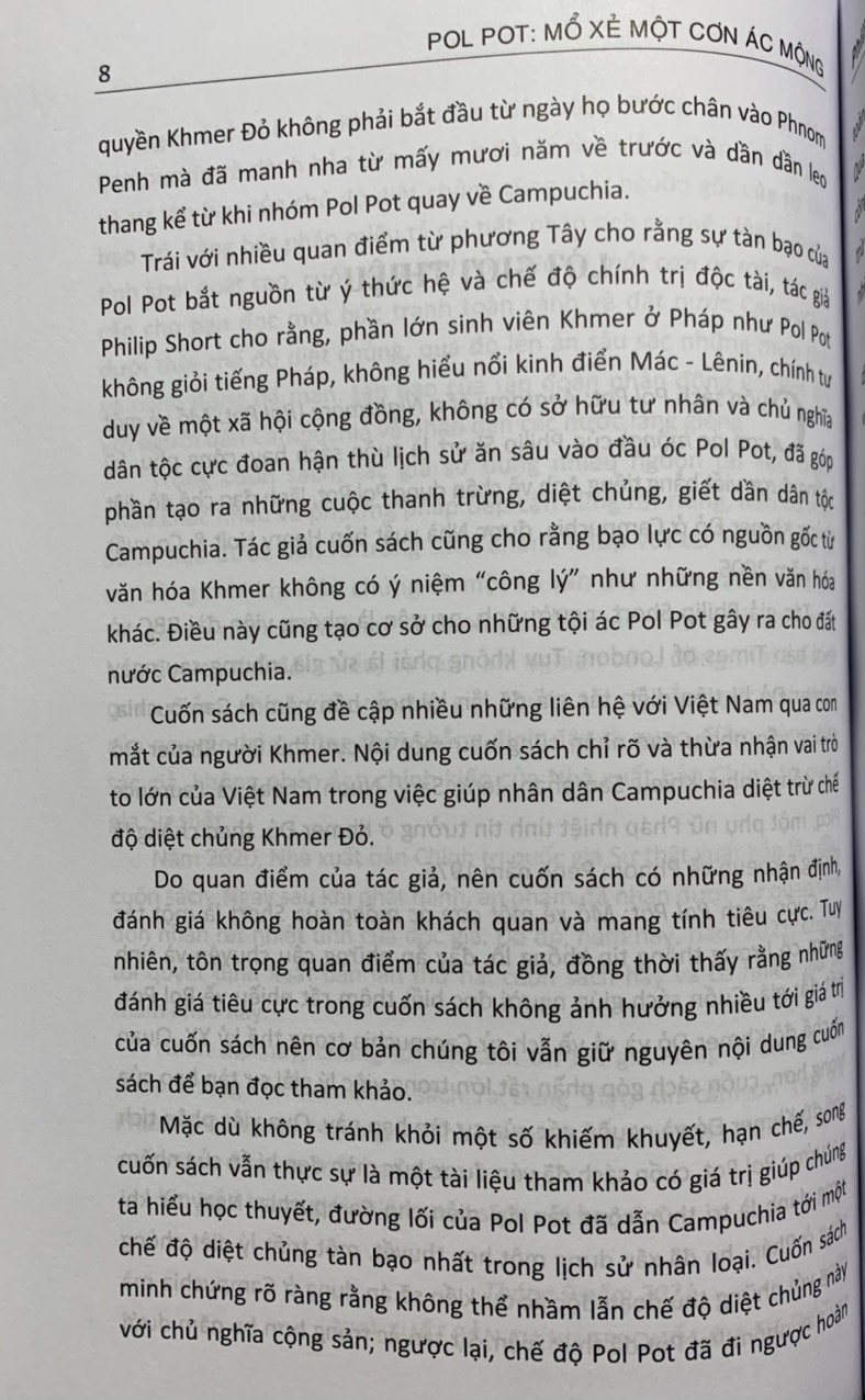 PoLPot Mổ Xẻ Một Cơn Ác Mộng (Sách tham khảo, xuất bản lần thứ hai)