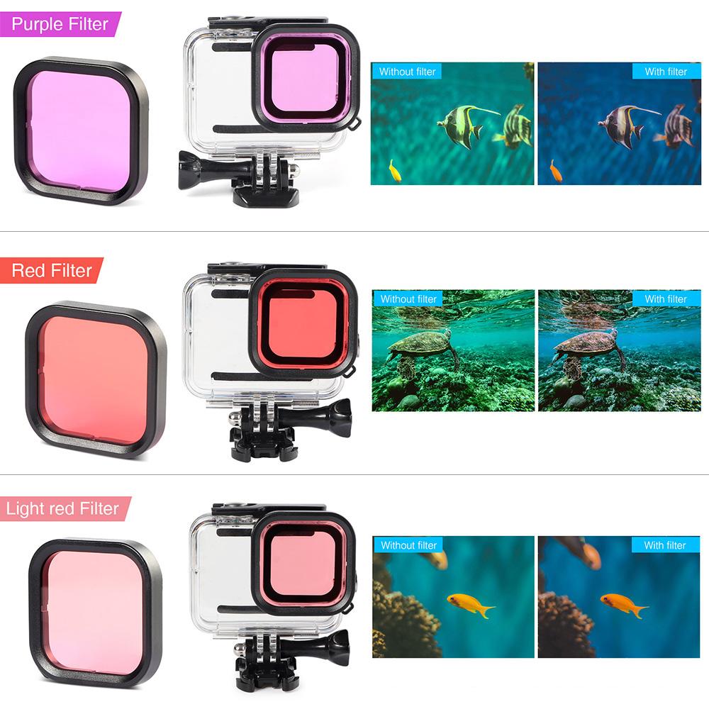 Camera Accessories Kit Compatible with GoPro Hero 8 with Storage Case Waterproof Housing Screen Protectors Silicone