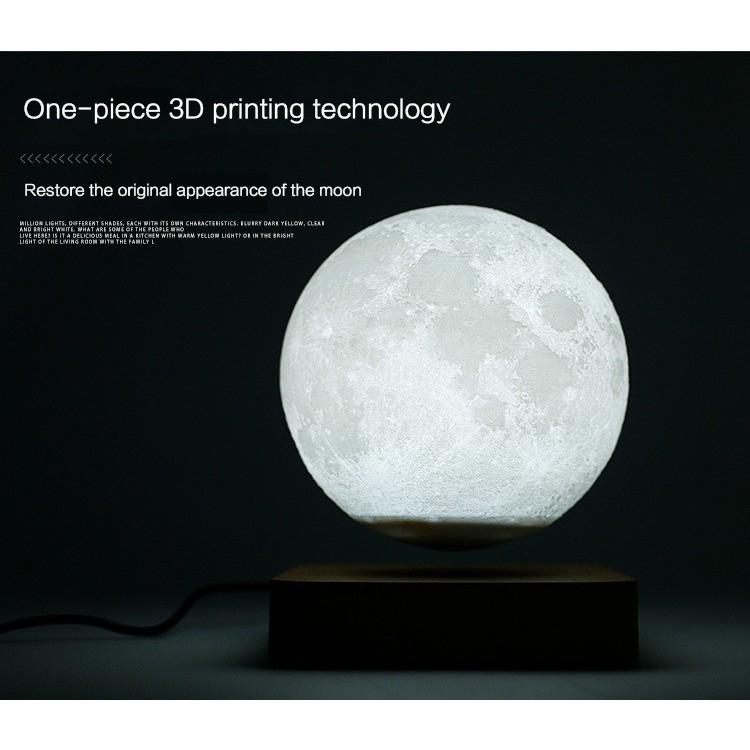 Đèn ngủ mặt trăng lơ lửng LED cảm ứng in 3D cao cấp - Quả Cầu Mặt Trăng Bay Magnetic Levitation 3D Printing Moon Light