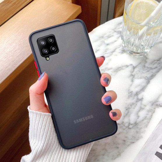 Ốp lưng trong nhám viền màu chống sốc cho SamSung Galaxy A12