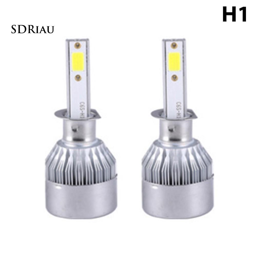 2 Đèn Pha Siêu Sáng C6 H1/H4/H7 6000k Cho Xe Hơi