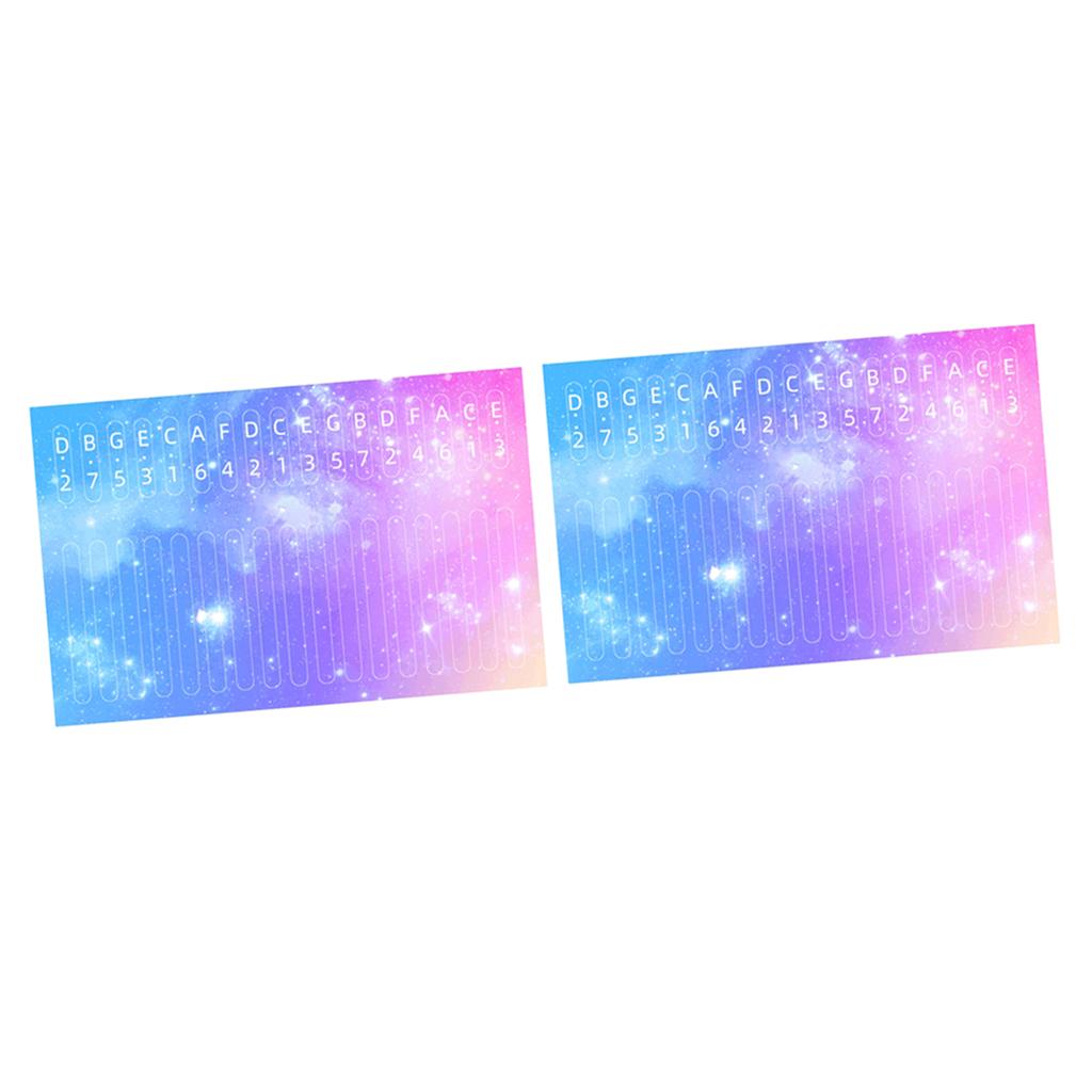 2x Kalimba 17 Key Note Sticker For Beginner Learner Musical Gifts Starry Sky