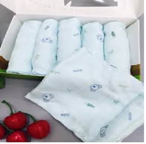 Combo 4 hộp khăn sợi tre 3 lớp Mipbi màu xanh