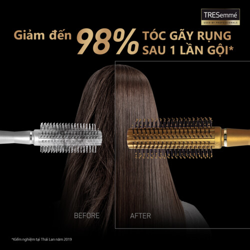 Combo Dầu gội & Dầu xả TRESEMME Salon Rebond dưỡng tóc hư tổn Với Công nghệ Tái kết nối Keratin ngăn gãy rụng đến 98% 640g + 620g