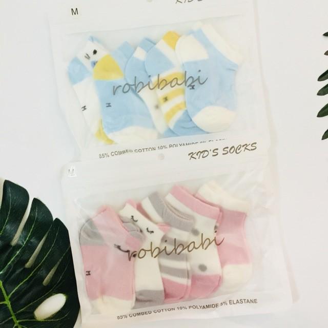 Set 5 đôi tất cổ ngắn điều hòa cho bé kids shock
