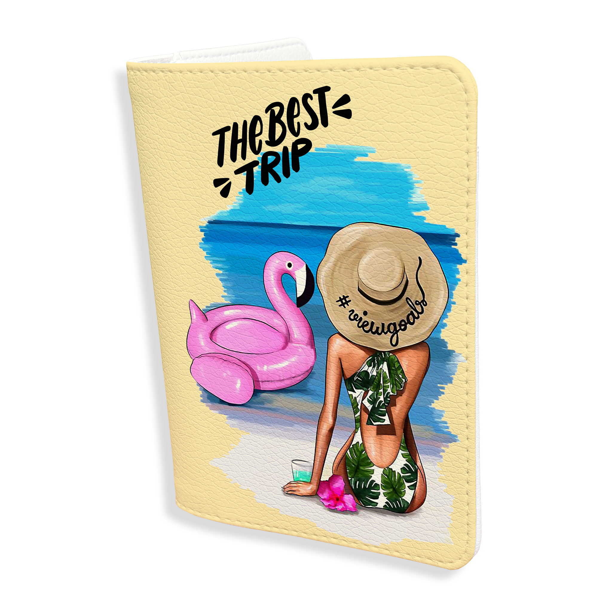 Ví Passport Du Lịch THE BEST TRIP - Bao Da Hộ Chiếu STormbreaker Siêu Dễ Thương - Passport Cover Holder GIRL WITH THE BEACH - Thiết Kế Đơn Giản - Tinh Tế - Hình Ảnh Sắc Nét - TAT014