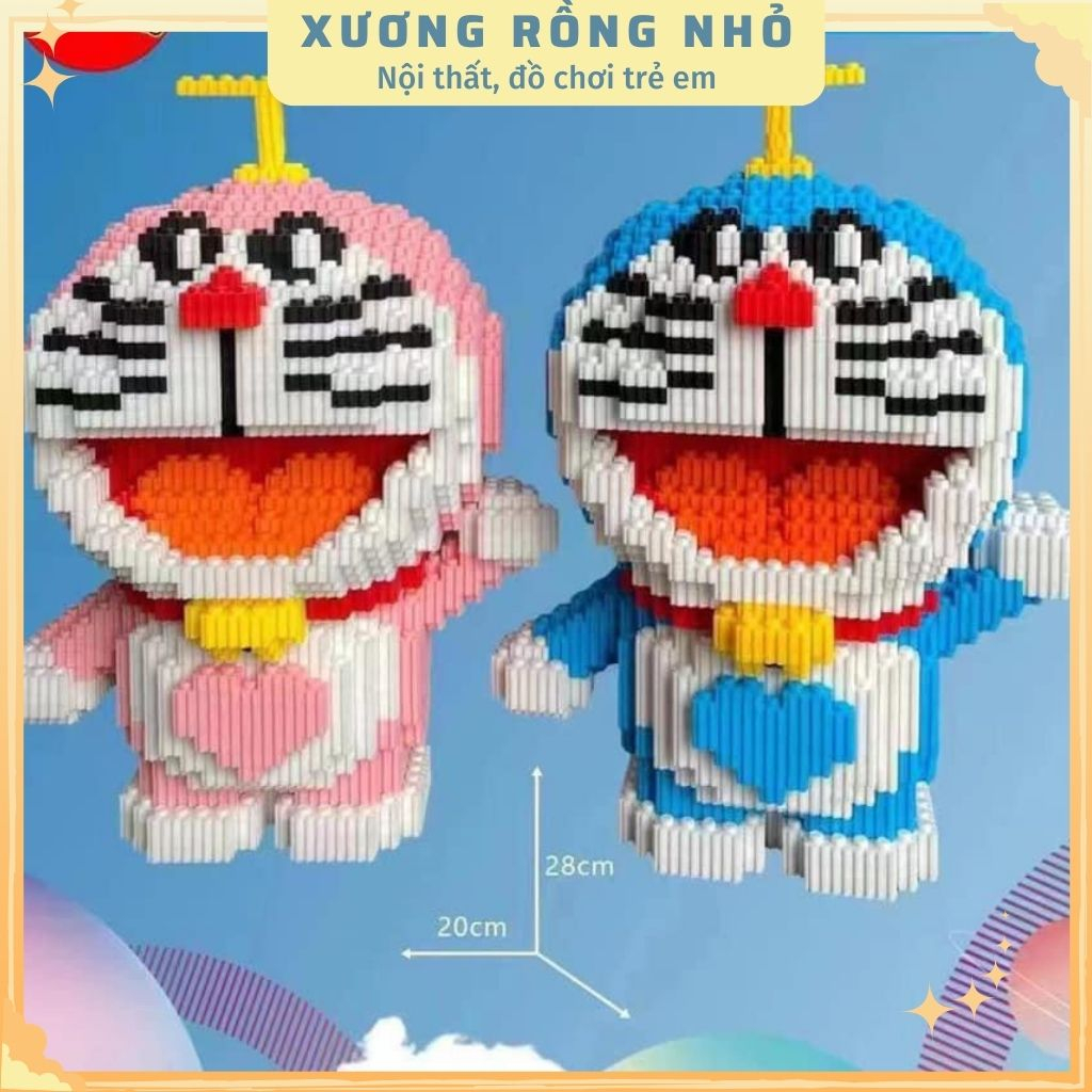 Mô hình doramon đôi, doraemon cặp 28cm