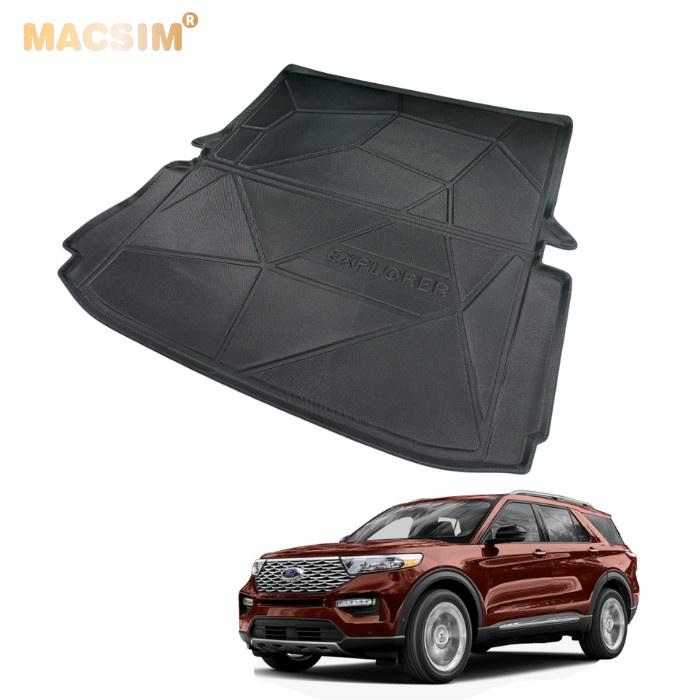 Thảm lót cốp xe ô tô Ford Explorer qd 2011-2019 nhãn hiệu Macsim chất liệu TPV cao cấp màu đen