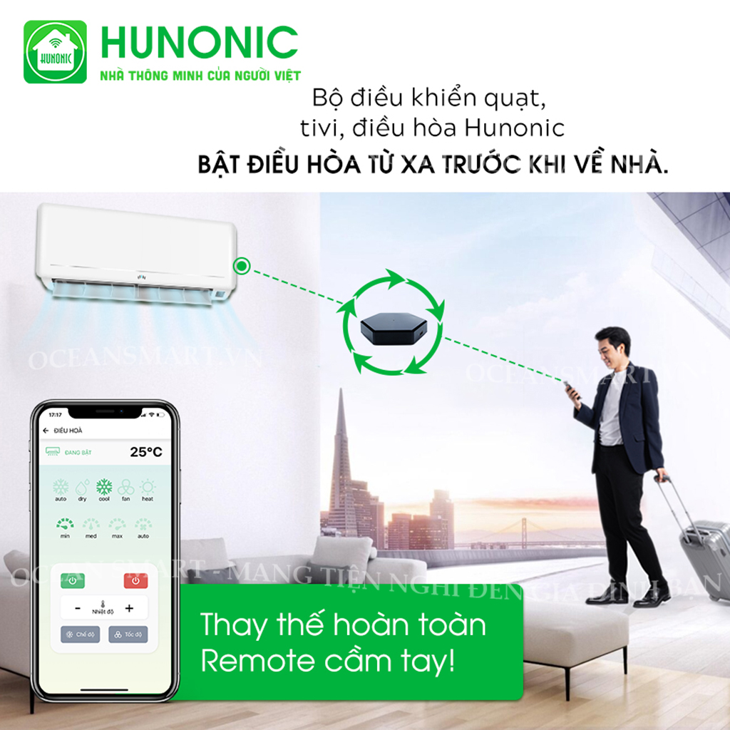 Bộ Điều Khiển Hồng Ngoại Tivi, Điều Hoà Hunonic, Điều Khiển Thiết Bị Hồng Ngoại Từ Xa Bằng Điện Thoại - HNIRS