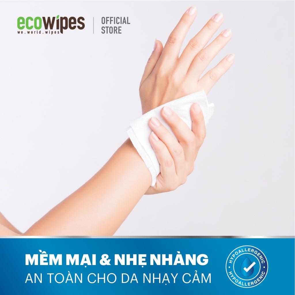 Thùng 50 lốc 1000 cái khăn giấy ướt diệt khuẩn Disinfecting Wipes loại 1 tờ dùng 1 lần diệt 99,9% vi khuẩn hương chanh