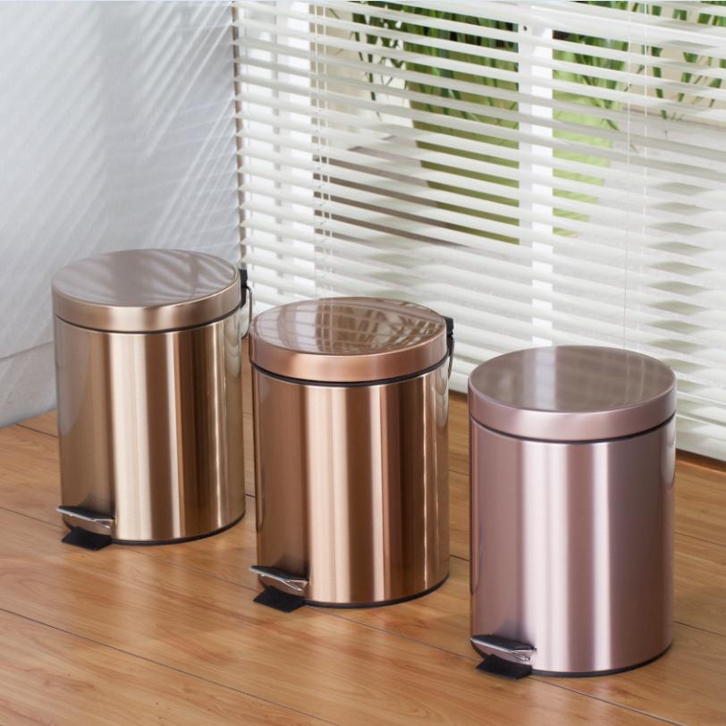 Thép không gỉ dày, thùng rác, bàn đạp, châu Âu, thời trang, nhà, nhà vệ sinh, nhà bếp, phòng khách, văn phòng, khách sạn