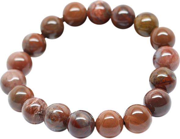 Vòng Gỗ Hóa Thạch Nâu Đỏ Ngọc Quý Gemstones VT88