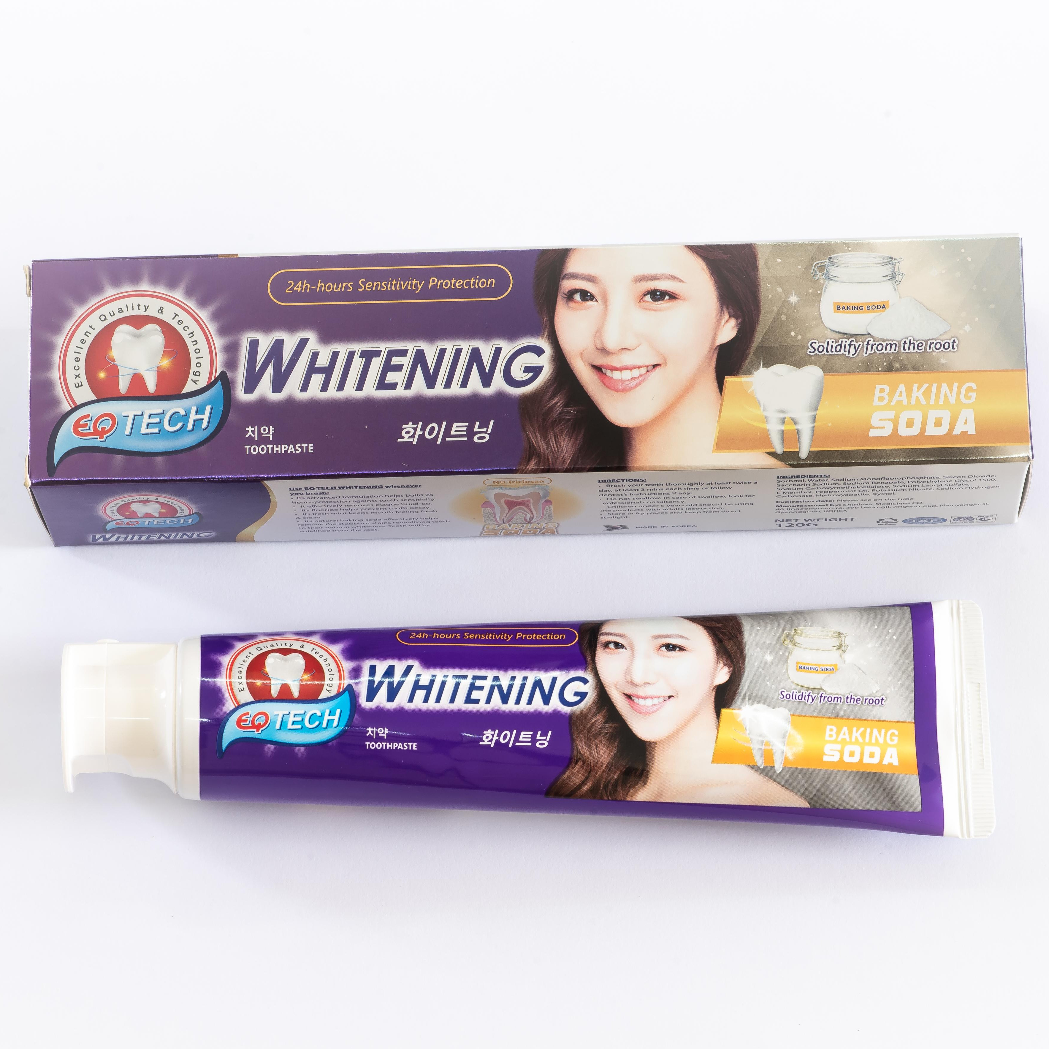 Kem đánh răng  trắng răng baking soda EQ Tech Whitening toothpaste