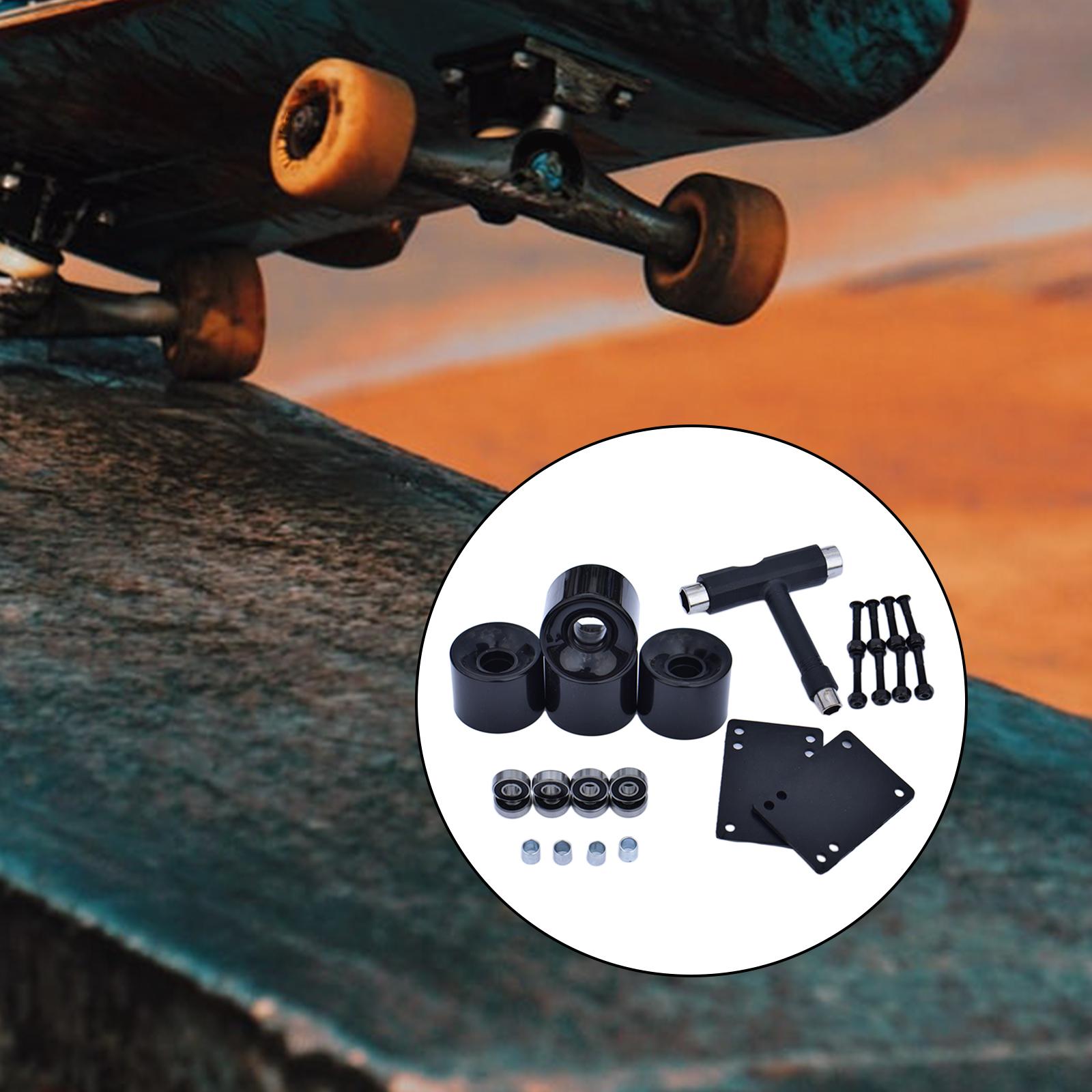4x 78A Skateboard Wheels Replacement 60X45mm Longboard Roller Parts