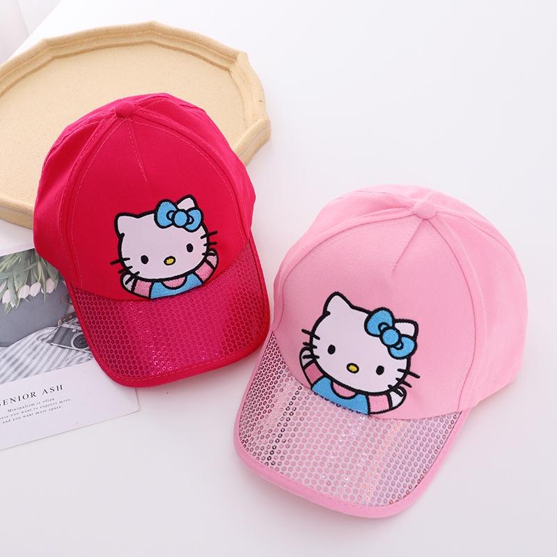 Mũ lưỡi trai cho bé gái từ 2-8 tuổi họa tiết hoạt hình Mèo Kitty cá tính dễ thương PK90
