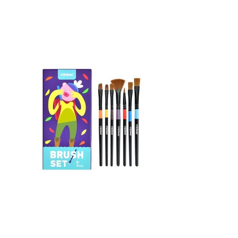 Cọ vẽ màu nước và khay đựng màu nước màu acrylic cho bé Mideer Paint Brush Set &amp;amp; Palette