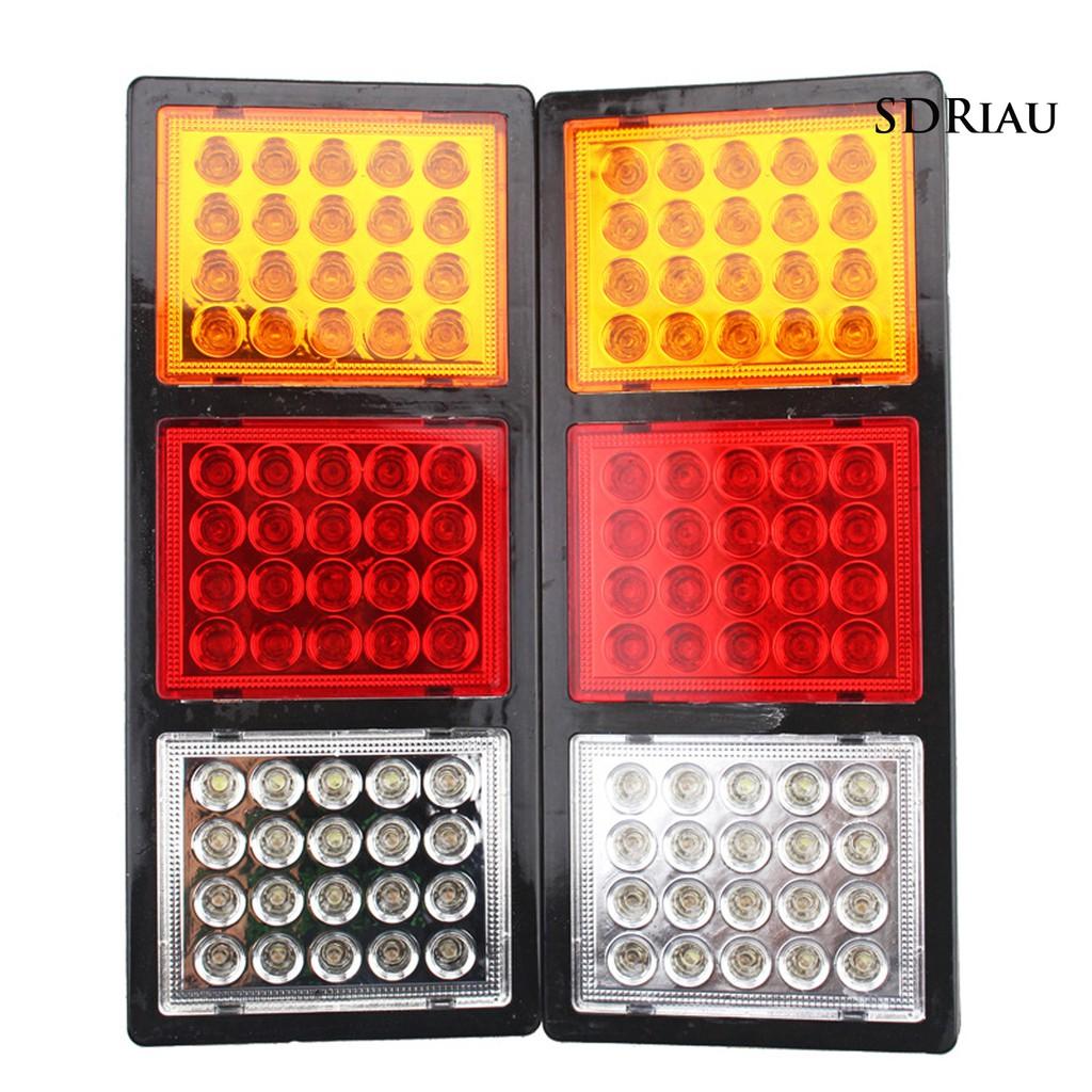 Bộ 2 Đèn Led Chống Thấm Nước Dc 12v / 24v 60 Bóng Chất Lượng Cao