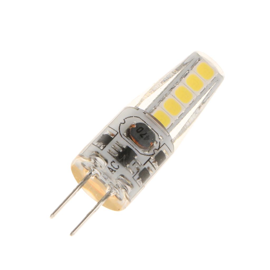 2x2W G4 Silicone LED Corn Bulb Lamp Energy Saving Bulb AC/DC12V White
