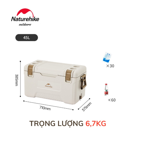 Thùng giữ nhiệt Lingxia kháng khuẩn và giữ lạnh tới 72h NatureHike CNH22CJ10001