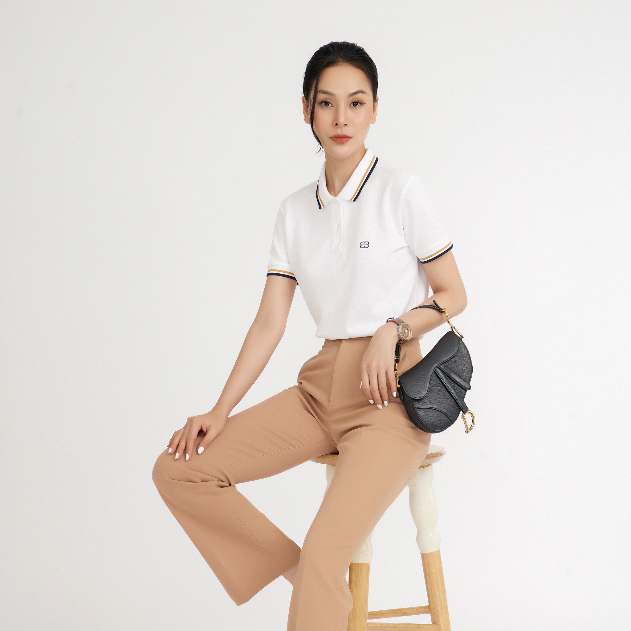 Áo Polo Nữ Vải Cotton Cá Sấu Gai Cao Cấp BARRY - PG1233