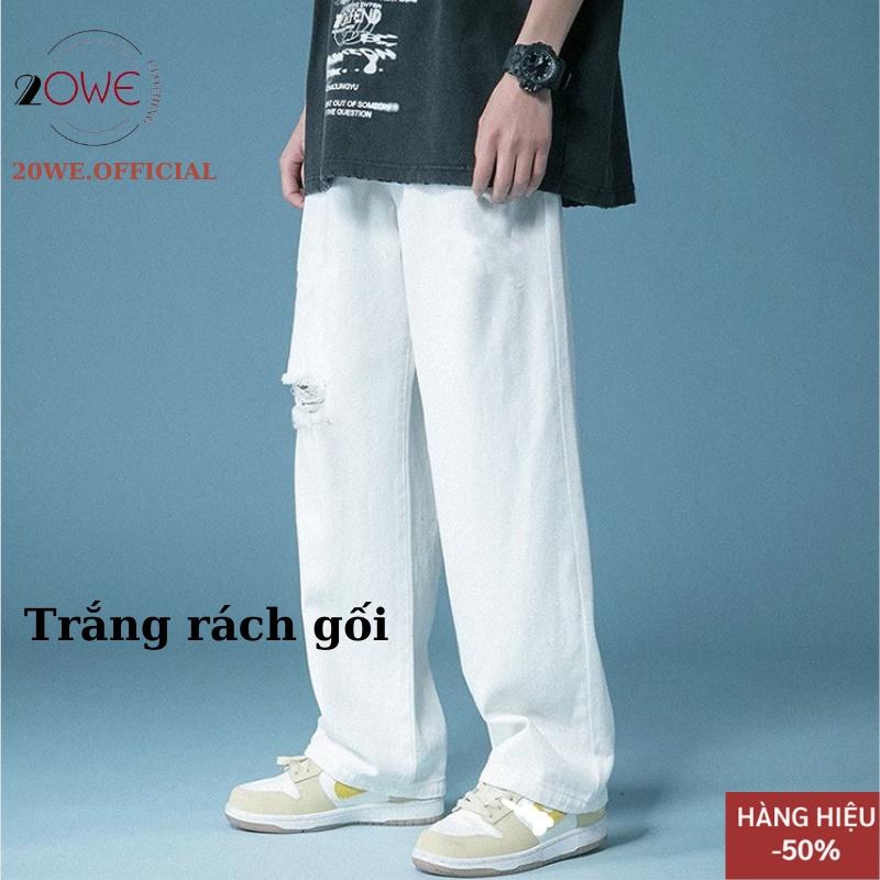 Quần Jeans Baggy Dáng Rách Gối 2020