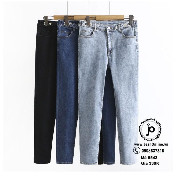 Skinny Jean 4 Nút Bigsize Nữ quần jean dài, thời trang bigsize, thời trang ngoại cỡ