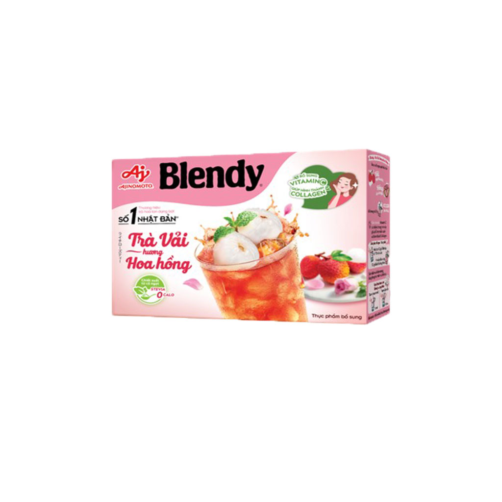 Combo 2 Hộp Trà Vải Hương Hoa Hồng Blendy® 11g/Gói (1 Hộp 8 Gói)