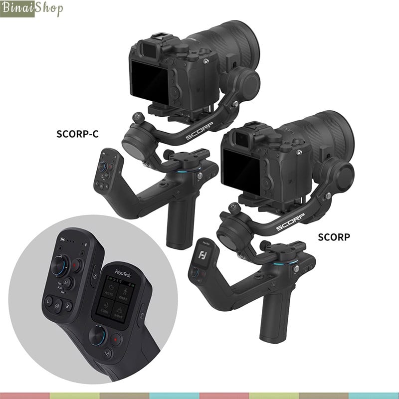 Feiyu SCORP C - Gimbal Chống Rung Cho Máy Ảnh Cỡ Lớn, Tải Trọng 2.5kg, Cho Quay Phim Chụp Hình Chuyên Nghiệp - Hàng chính hãng