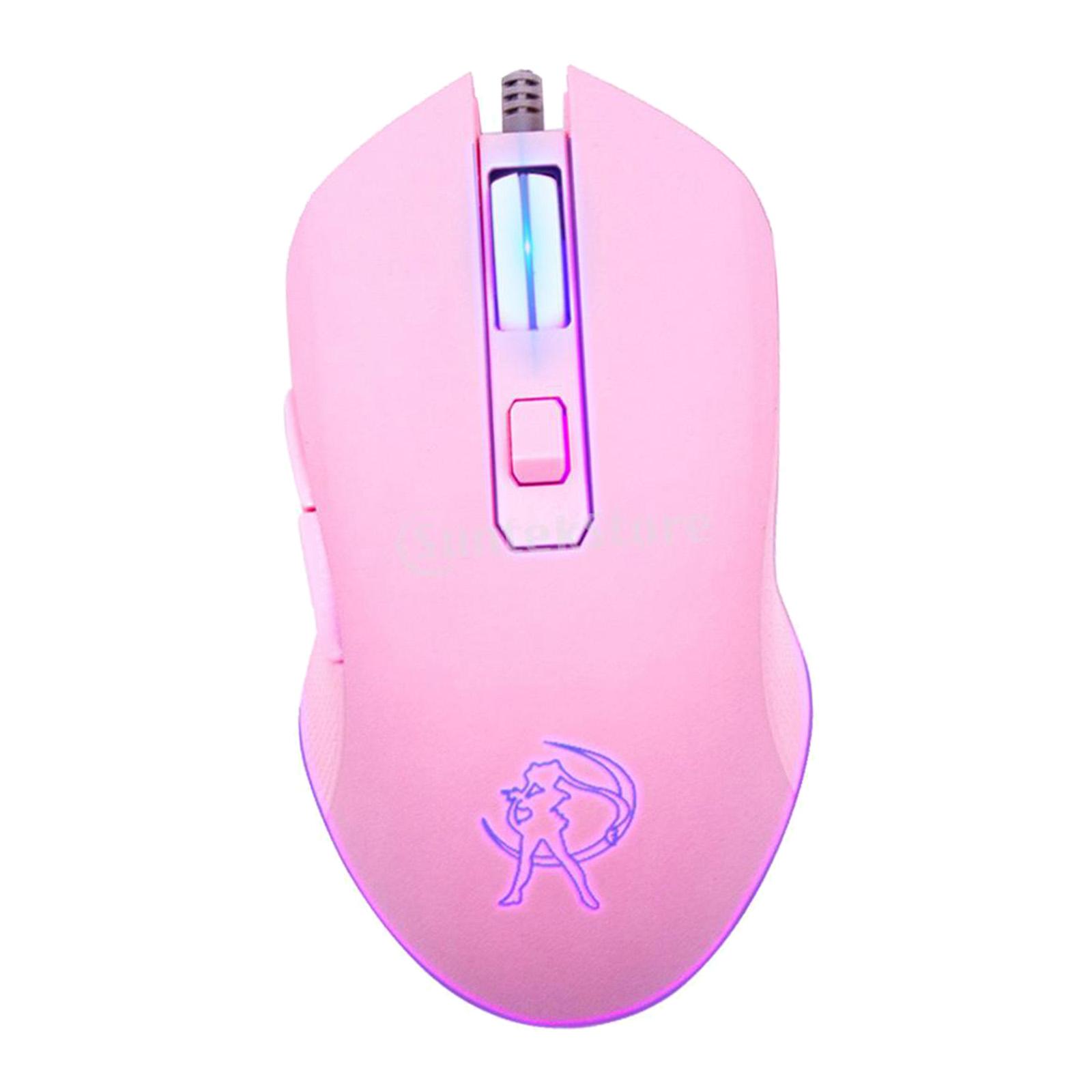 Ergonomic USB Wired Gaming Mouse 6 Button Silent 7 Colors Led Backlit for PC